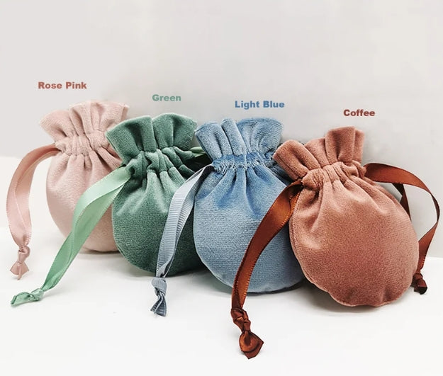 Small Silky Velvet Jewelry Pouch
