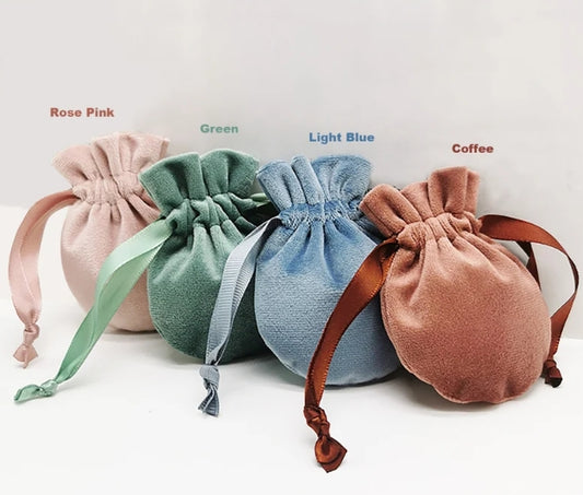 Small Silky Velvet Jewelry Pouch