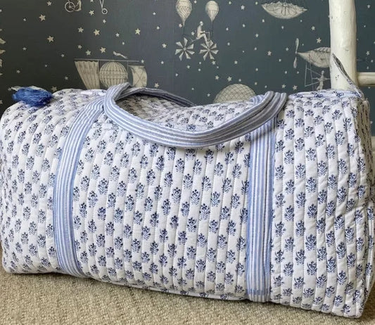 Vintage Large Cotton Duffel Bag